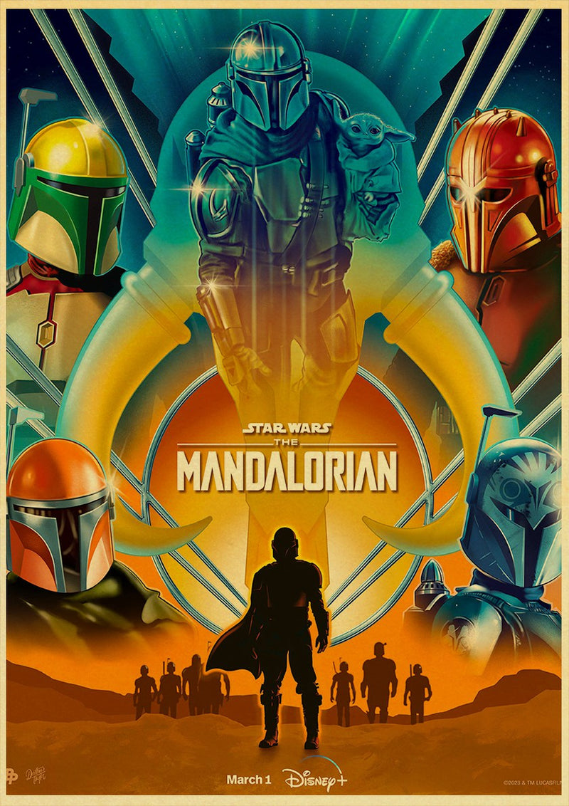 Affiche Mandalorian "Rétro"